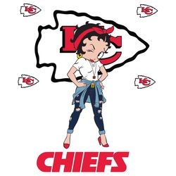 Kansas City Chiefs Betty Boop Svg, Sport Svg, Kansas City Chiefs Svg, Chiefs Svg, Chiefs Betty Boop, Nfl Betty Boop, Chi