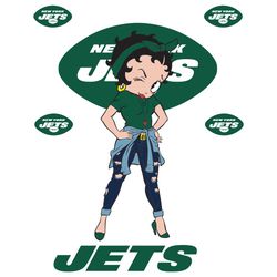 New York Jets Betty Boop Svg, Sport Svg, New York Jets, Jets Svg, Jets Betty Boop, Nfl Betty Boop, Jets Girl Svg, Nfl Gi