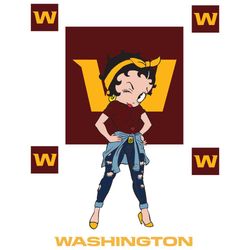 Washington Football Betty Boop Svg, Sport Svg, Washington Football Svg, Washington Betty Boop, Nfl Betty Boop, Washingto