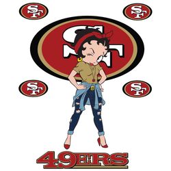 San Francisco 49ers Betty Boop Svg, Sport Svg, San Francisco 49ers, 49ers Svg, 49ers Betty Boop, Nfl Betty Boop, 49ers G