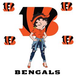 Cincinnati Bengals Betty Boop Svg, Sport Svg, Cincinnati Bengals, Bengals Svg, Bengals Betty Boop, Nfl Betty Boop, Benga