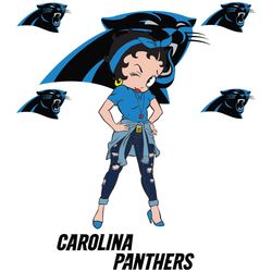 Carolina Panthers Betty Boop Svg, Sport Svg, Carolina Panthers, Panthers Svg, Panthers Betty Boop, Nfl Betty Boop, Panth