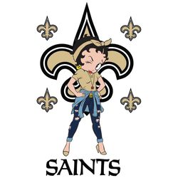 New Orleans Saints Betty Boop Svg, Sport Svg, New Orleans Saints, Saints Svg, Saints Betty Boop, Nfl Betty Boop, Saints