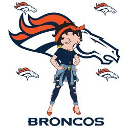 Denver Broncos Betty Boop Svg, Sport Svg, Denver Broncos, Broncos Svg, Broncos Betty Boop, Nfl Betty Boop, Broncos Girl