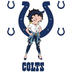 Indianapolis Colts Betty Boop Svg, Sport Svg, Indianapolis Colts, Colts Svg, Colts Betty Boop, Nfl Betty Boop, Colts Gir