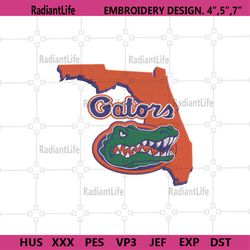 Florida Gators States Logo NCAA Embroidery, Florida Gators Embroidery Download File