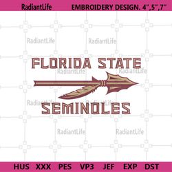 Florida State Seminoles Wordmark Logo Machine Embroidery, Florida State Seminoles Logo NCAA Embroidery