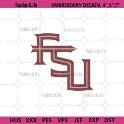 Florida State University Logo Embroidery, Florida State Machine Embroidery