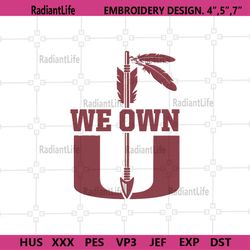 We Own Florida State University Logo Embroidery Design, Florida State NCAA Embroidery