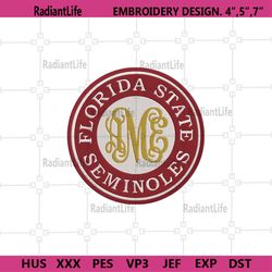 Florida State Seminoles Embroidery Download File, Florida State Seminoles Machine Embroidery