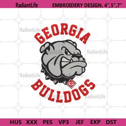 Georgia Bulldogs Wordmark Logo Machine Embroidery, Georgia Bulldogs Logo NCAA Embroidery