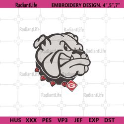 Georgia Bulldogs Symbol Embroidery Files, Georgia Bulldogs Logo Embroidery Design
