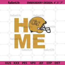 Georgia Tech Yellow Home Football Logo Embroidery Design, NCAA Team Logo Machine Embroidery Files