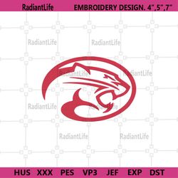 Houston Cougars Logo Embroidery Design, Houston Cougars Symbol Embroidery Files