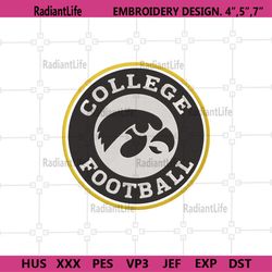 NCAA Iowa Hawkeyes College Football Team Embroidery Files, Iowa Hawkeyes File Embroidery