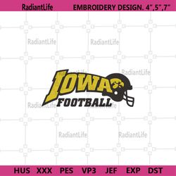 Iowa Football Embroidery Download File, Iowa Hawkeyes Machine Embroidery