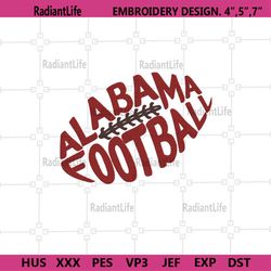 Alabama Crimson Tide Football Logo Embroidery Design, NCAA Team Logo Machine Embroidery Files