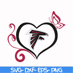 Atlanta Falcons Heart svg, Falcons svg, Sport svg, Nfl svg, png, dxf, eps digital file NFL2110202007T