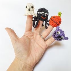 Spooky Finger Puppets Amigurumi Crochet Patterns, Crochet Pattern