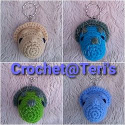 triceratops keychain, amigurumi crochet patterns, crochet pattern