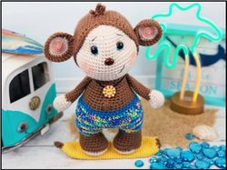 Oakley the Monkey Amigurumi Crochet Patterns, Crochet Pattern