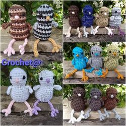Chunky Funky Birds Amigurumi Crochet Patterns, Crochet Pattern