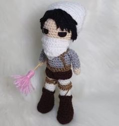 Cleaner Levi from Attack on Titan Amigurumi Crochet Patterns, Crochet Pattern