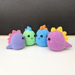 Colourful  Mini Dino Amigurumi Crochet Patterns, Crochet Pattern