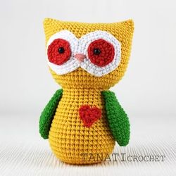 Cute Owl pattern Amigurumi Crochet Patterns, Crochet Pattern