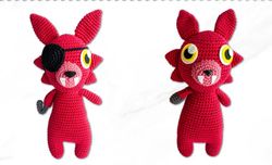 FNAF Foxy the Fox Amigurumi Crochet Patterns, Crochet Pattern