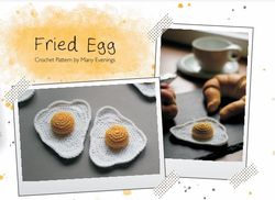 Fried Egg Amigurumi Crochet Patterns, Crochet Pattern