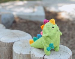 Mr. Pistachio the dinosaur Amigurumi Crochet Patterns, Crochet Pattern