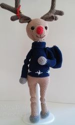 Reindeer with Duffle Bag Amigurumi Crochet Patterns, Crochet Pattern