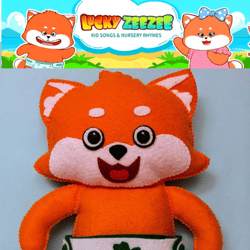 Lucky Zee Zee - Kids Songs & Nursery Rhymes, Red panda toy felt