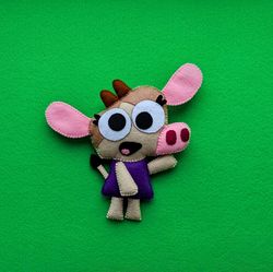 Lingokids Songs for Kids. Handmade felt Cowy cow toy