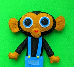 mr. monkey, monkey mechanic, super simple songs, felt toys, monkey detective, monkey doll