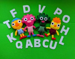 Super Simple Songs - Kids Songs. Alphabet Song with Noodle and Pals. Toy Noodle, Blossom, Cheesy, Broccoli. Set 4 toy