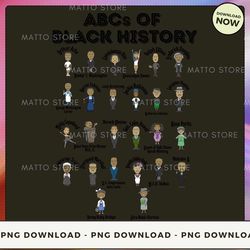Digital PNG File - ABCs of Black History  PNG Download, PNG File, Printable PNG, Instant Download