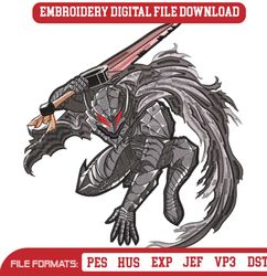 Demon Knight Embroidery Design Download File