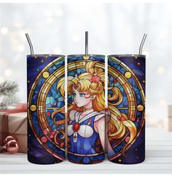 Sailor Moon Stained Glass Skinny 20oz Digital Download File