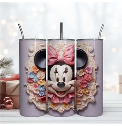 Floral Minnie Mouse Tumbler Design, Disneyland Minnie 20oz, Tumbler Design Download File