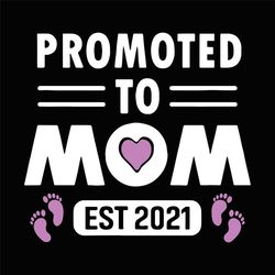 Promoted To Mom Est 2021 Svg, Mothers Day Svg, Mom Est 2021 Svg, 2021 Mom Svg, Promoted To Mom Svg, Mom Baby Svg, Baby M