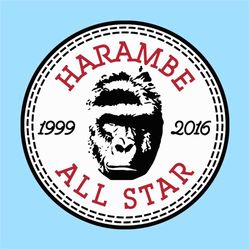 Harambe Tribute All Star Converse Logo 1999 2016 Svg