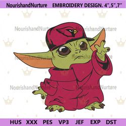 Arizona Cardinals Cap Baby Yoda Embroidery Design Download