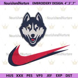 UConn Huskies Double Swoosh Nike Logo Embroidery Design File