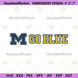 Michigan Wolverines Football Logo Embroidery Design, NCAA Team Logo Machine Embroidery Files
