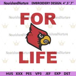 Louisville Cardinals Logo Embroidery Design, Louisville Cardinals NCAA Embroidery