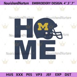 Michigan Wolverines Machine Embroidery, Michigan Wolverines Football Logo Embroidery Design.