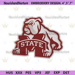 Mississippi State Bulldogs Logo NCAA Embroidery, Mississippi State Bulldogs Embroidery Download File