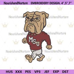 Mississippi State Bulldogs Embroidery Download File, Mississippi State Bulldogs Machine Embroidery